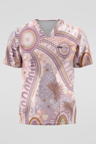 A Bright Future NAIDOC 2025 Unisex Three Pocket Scrub Top