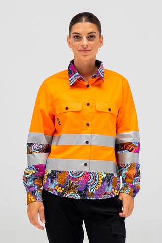 Celebration High Vis Orange 100% Cotton Drill Women