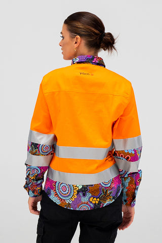 Celebration High Vis Orange 100% Cotton Drill Women