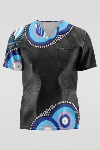 Future Dreaming NAIDOC 2025 Essence Unisex Three Pocket Scrub Top