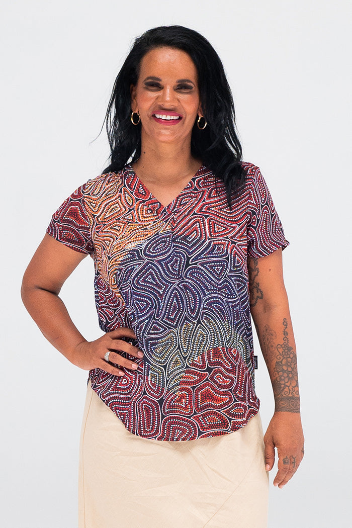 Our Many Tribes V Neck Women