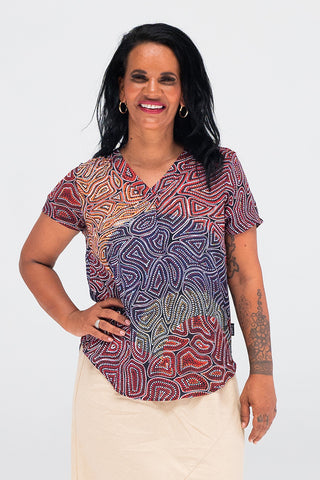 Our Many Tribes V Neck Women