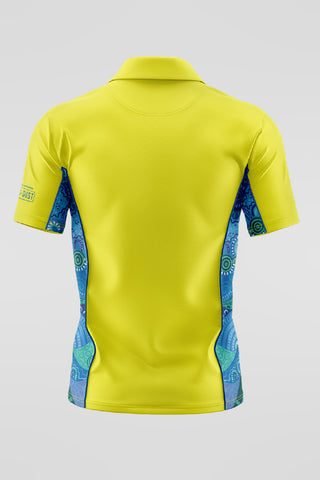 Together We Rise High Vis Fluoro Yellow Unisex Polo Shirt