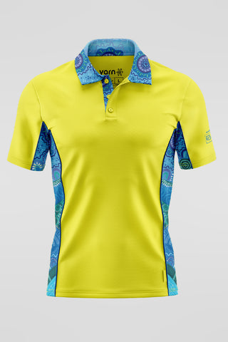 Together We Rise High Vis Fluoro Yellow Unisex Polo Shirt