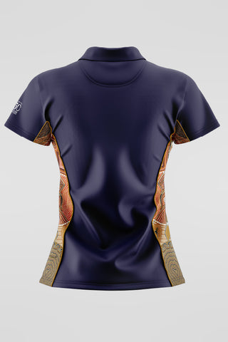 (EXPRESS) Leaving Footprints NAIDOC 2025 Dark Blue Bamboo (Simpson) Polo Shirt