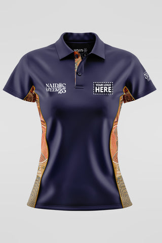 (EXPRESS) Leaving Footprints NAIDOC 2025 Dark Blue Bamboo (Simpson) Polo Shirt