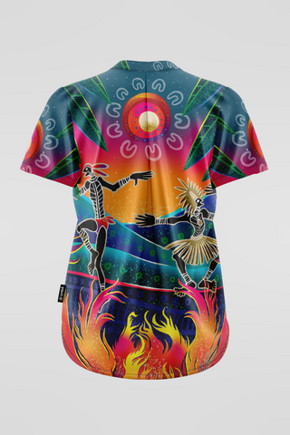 Fire Spirit People V Neck Women