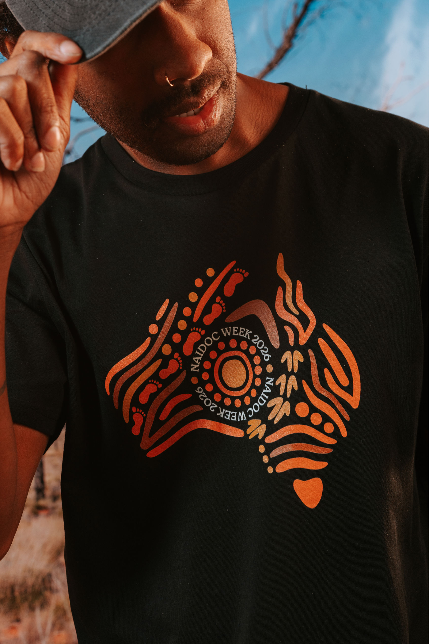 Australia NAIDOC Week 2026 Black Cotton Crew Neck Unisex T-Shirt