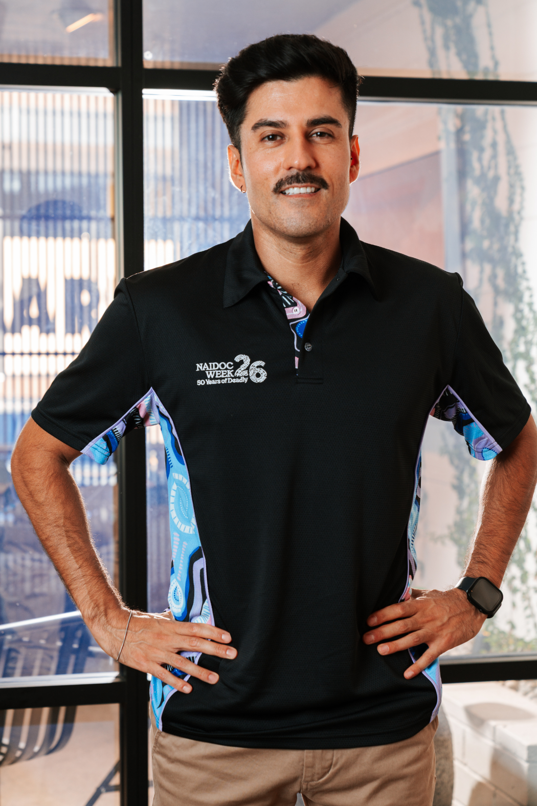 50 Shades Of Deadly NAIDOC 2026 Bamboo (Simpson) Unisex Polo Shirt