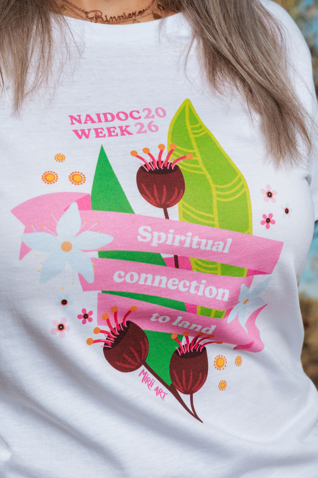 Spiritual Connection To Land NAIDOC Week 2026 White Cotton Everyday Women