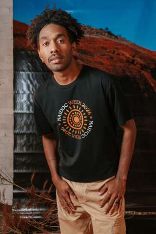 Circle NAIDOC Week 2026 Black Cotton Crew Neck Unisex T-Shirt