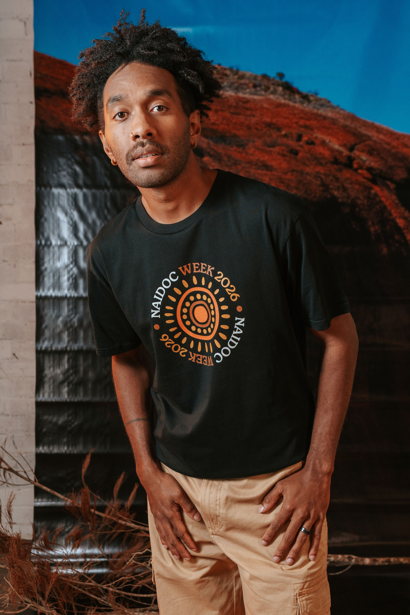 Circle NAIDOC Week 2026 Black Cotton Crew Neck T-Shirt
