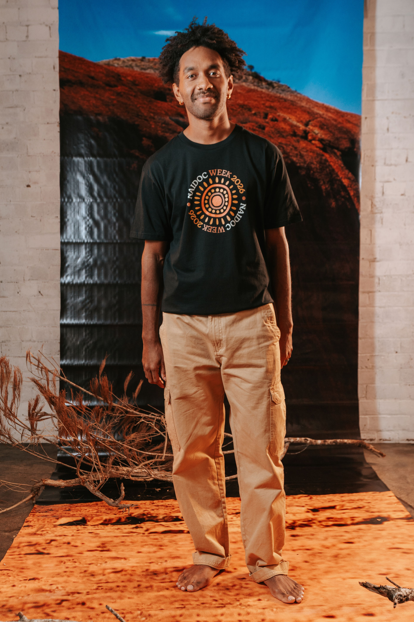 Circle NAIDOC Week 2026 Black Cotton Crew Neck Unisex T-Shirt
