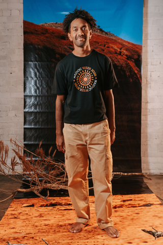 Circle NAIDOC Week 2026 Black Cotton Crew Neck Unisex T-Shirt