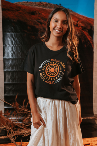 Circle NAIDOC Week 2026 Black Cotton Crew Neck Women