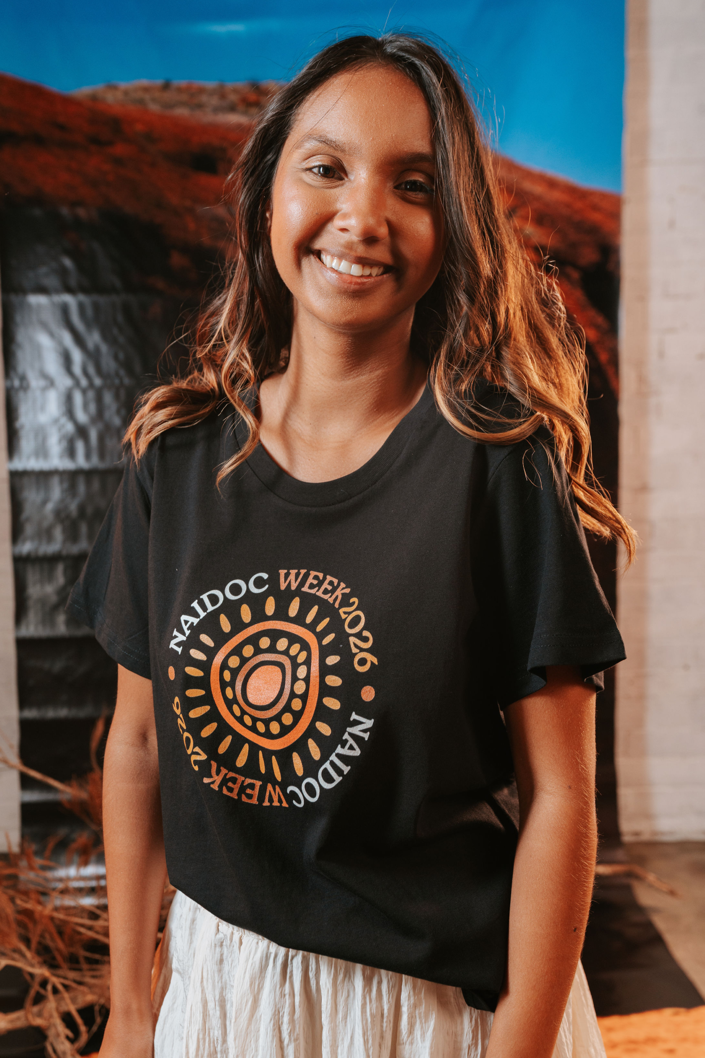 Circle NAIDOC Week 2026 Black Cotton Crew Neck Women