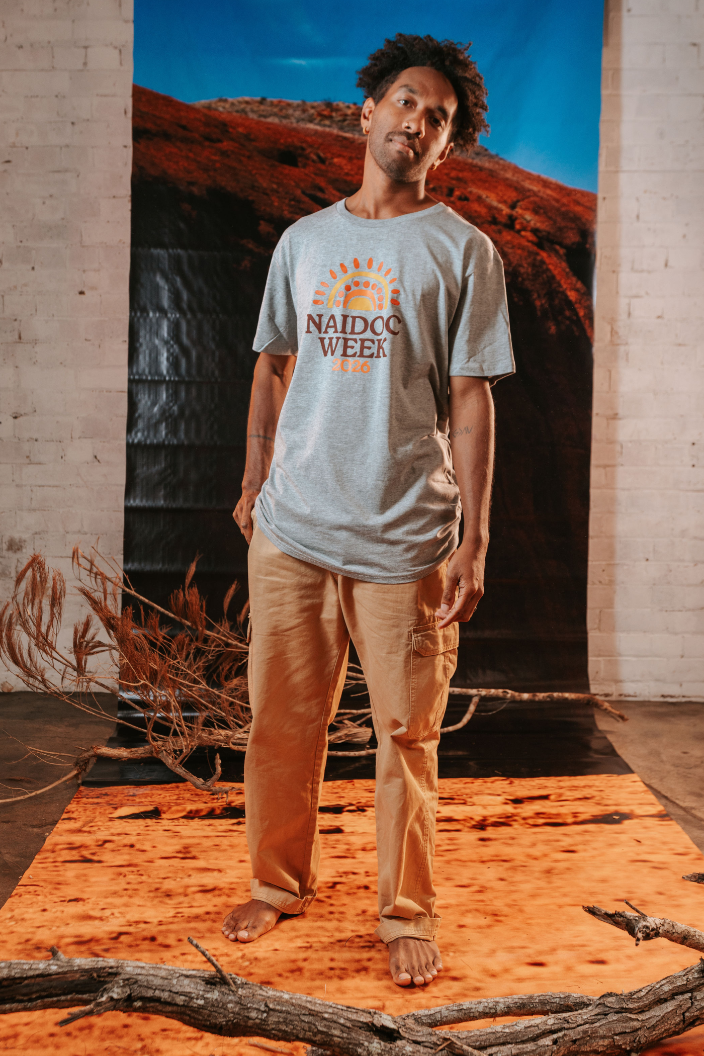 Core NAIDOC Week 2026 Grey Marle Cotton Everyday Unisex T-Shirt