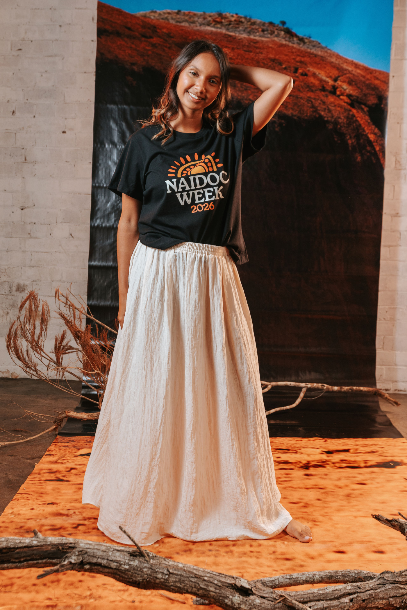 Core NAIDOC Week 2026 Black Cotton Crew Neck Women