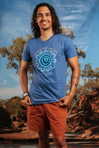 Movement That Never Rests NAIDOC Week 2026 Ocean Marle Cotton Everyday Unisex T-Shirt