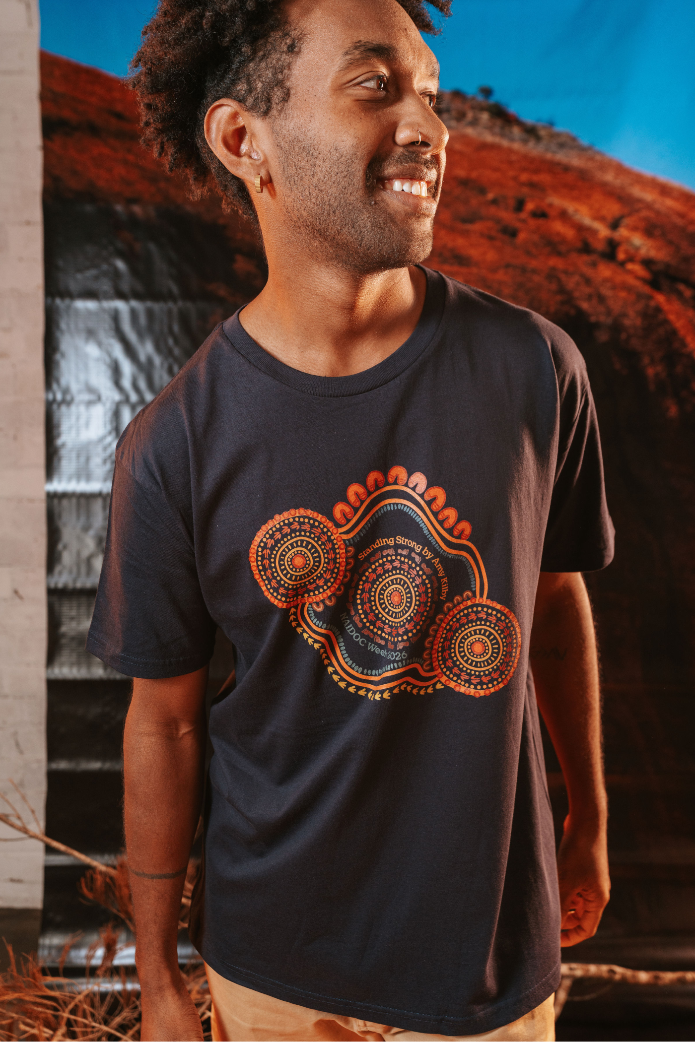 Standing Strong NAIDOC Week 2026 Navy Cotton Everyday Unisex T-Shirt