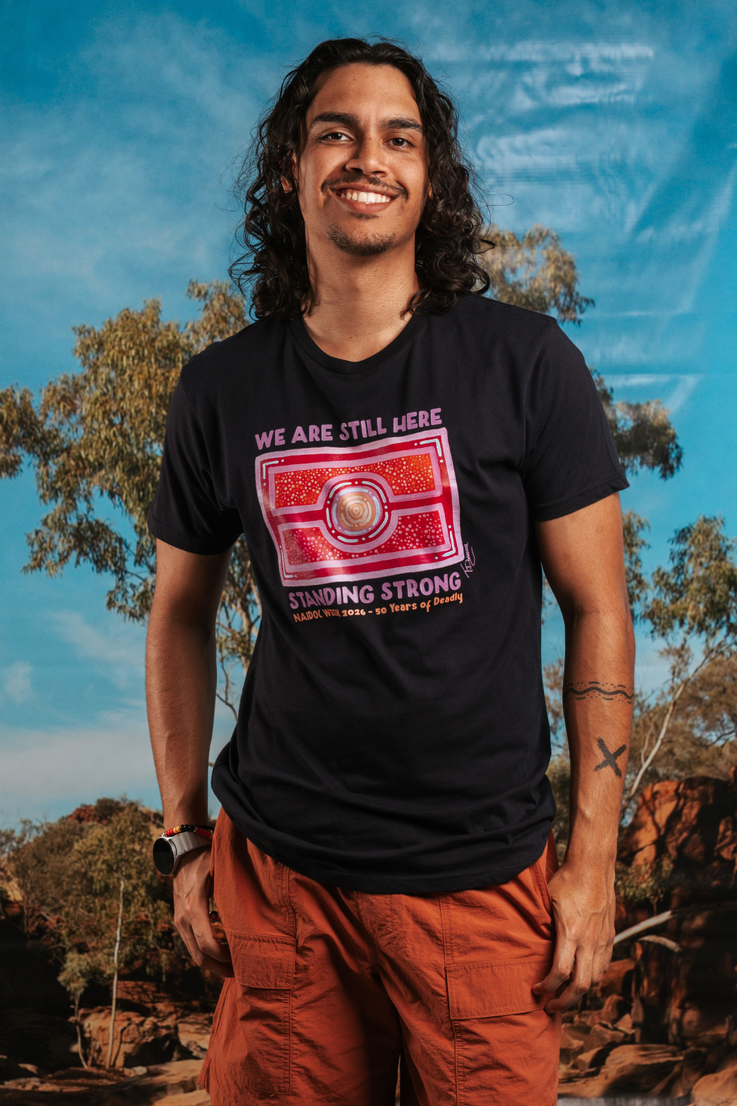 We Are Still Here NAIDOC Week 2026 Navy Cotton Everyday Unisex T-Shirt
