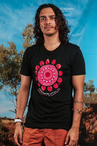 Resilience Lives On NAIDOC Week 2026 Black Cotton Everyday T-Shirt