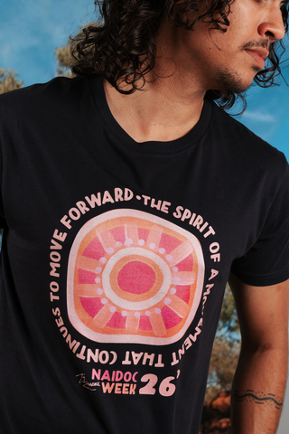 Spirit Of A Movement NAIDOC Week 2026 Navy Cotton Everyday Unisex T-Shirt