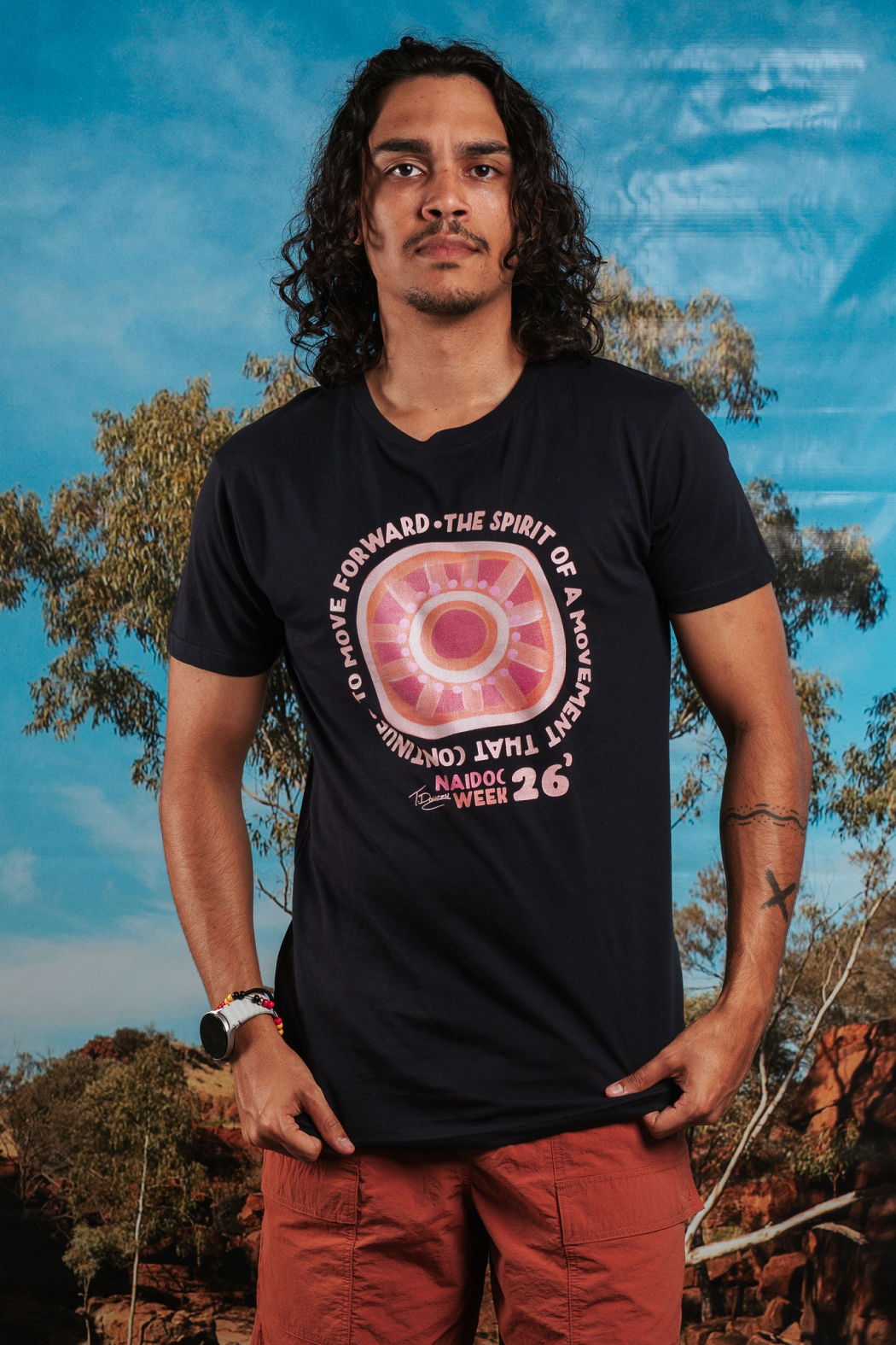 Spirit Of A Movement NAIDOC Week 2026 Navy Cotton Everyday Unisex T-Shirt