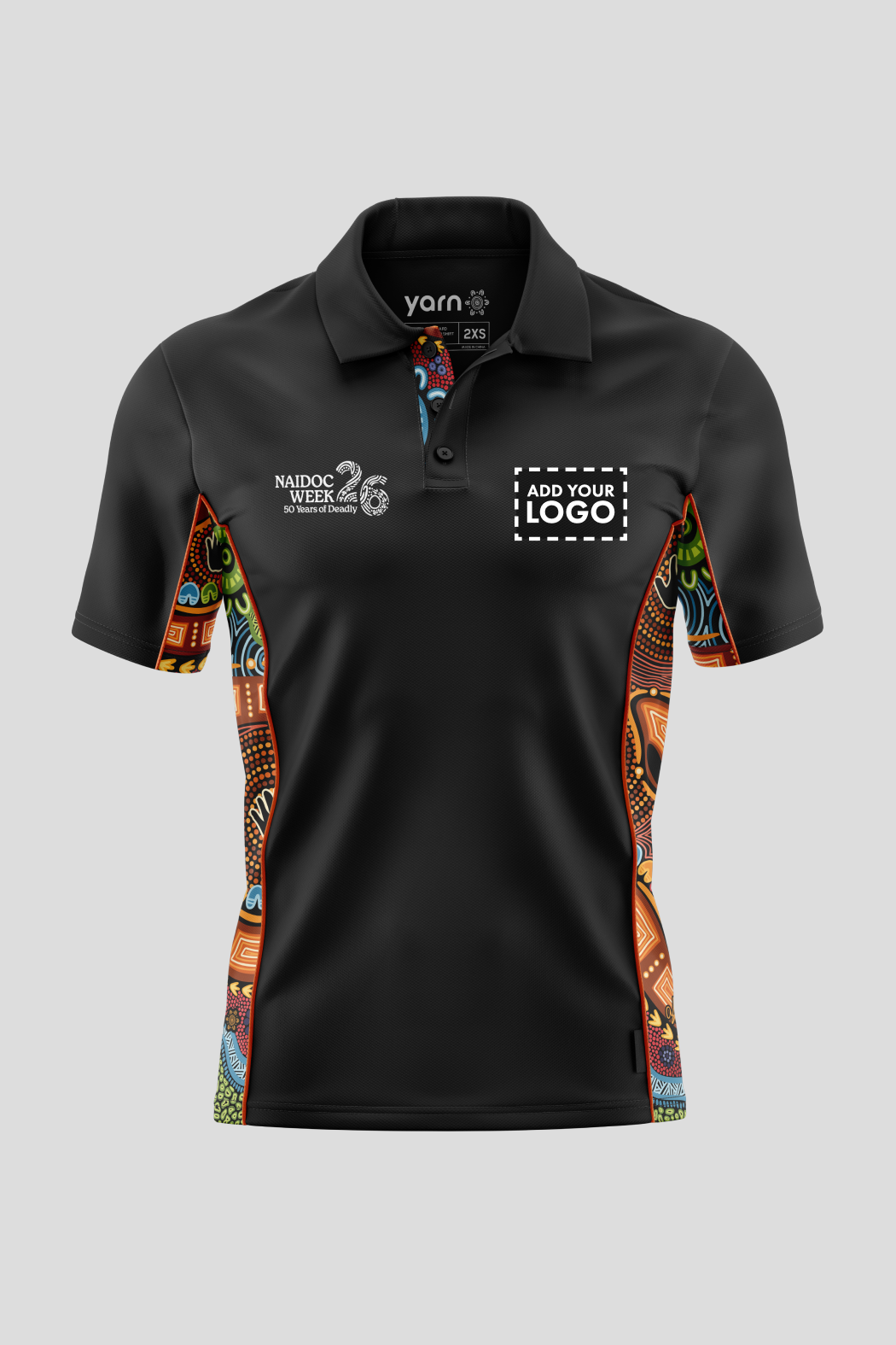 Gadi NAIDOC 2026 Black Bamboo (Simpson) Polo Shirt