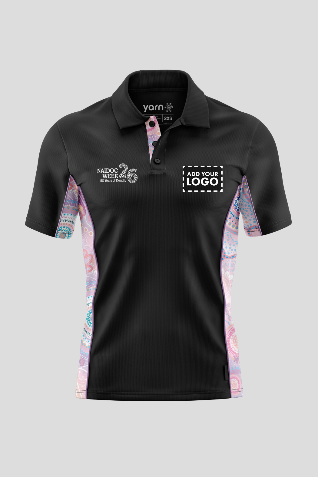 Paths That Brought Us Here NAIDOC 2026 Black Bamboo (Simpson) Polo Shirt