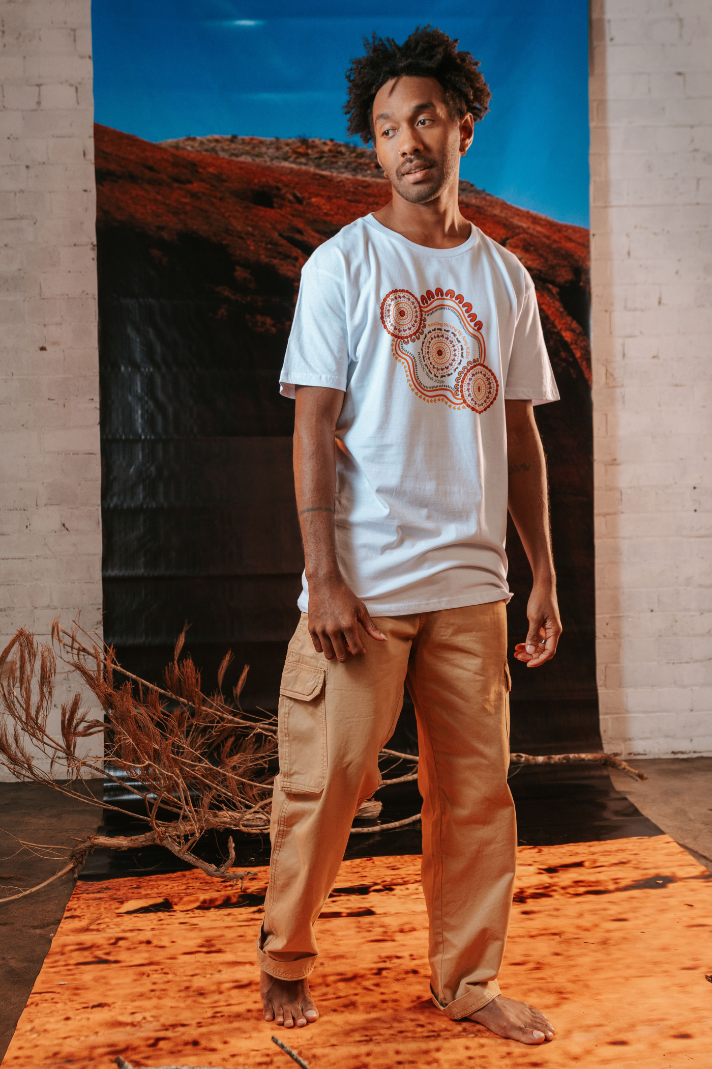 Standing Strong NAIDOC Week 2026 White Cotton Everyday Unisex T-Shirt