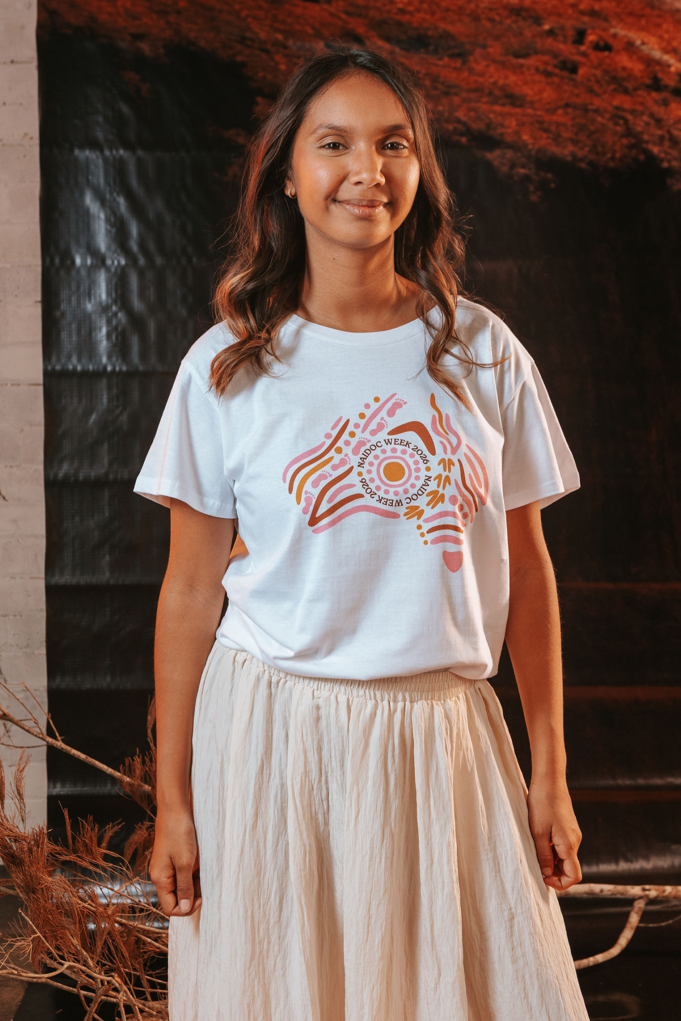 Australia NAIDOC Week 2026 Pink and White Cotton Everyday Women