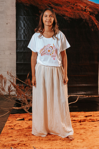 Australia NAIDOC Week 2026 Pink and White Cotton Everyday T-Shirt