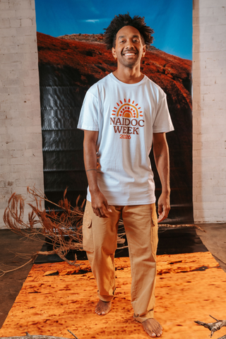 Core NAIDOC Week 2026 White Cotton Everyday T-Shirt