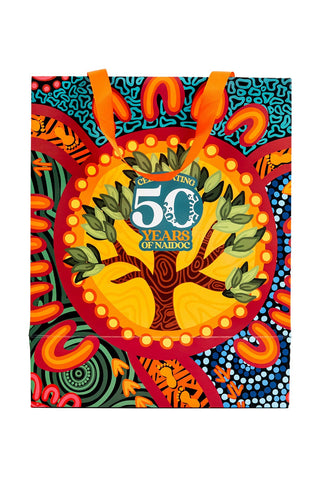 Wurung (Branches) NAIDOC Matte Ribbon Handled Gift Bag - Ready Stock
