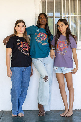 (Bulk Order) Igniting Our Journey NAIDOC 2024 Mauve Cotton Crew Neck Women’s T-Shirt