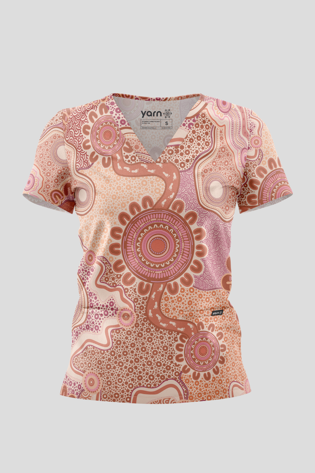 Celebration Through Generations NAIDOC 2026 Womens Three Pocket Scrub Top