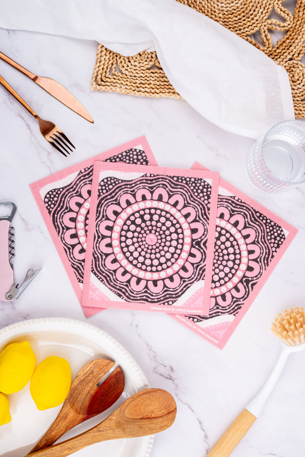 Boobie Sista Sponge Dish Cloth (3 Pack) - Ready Stock