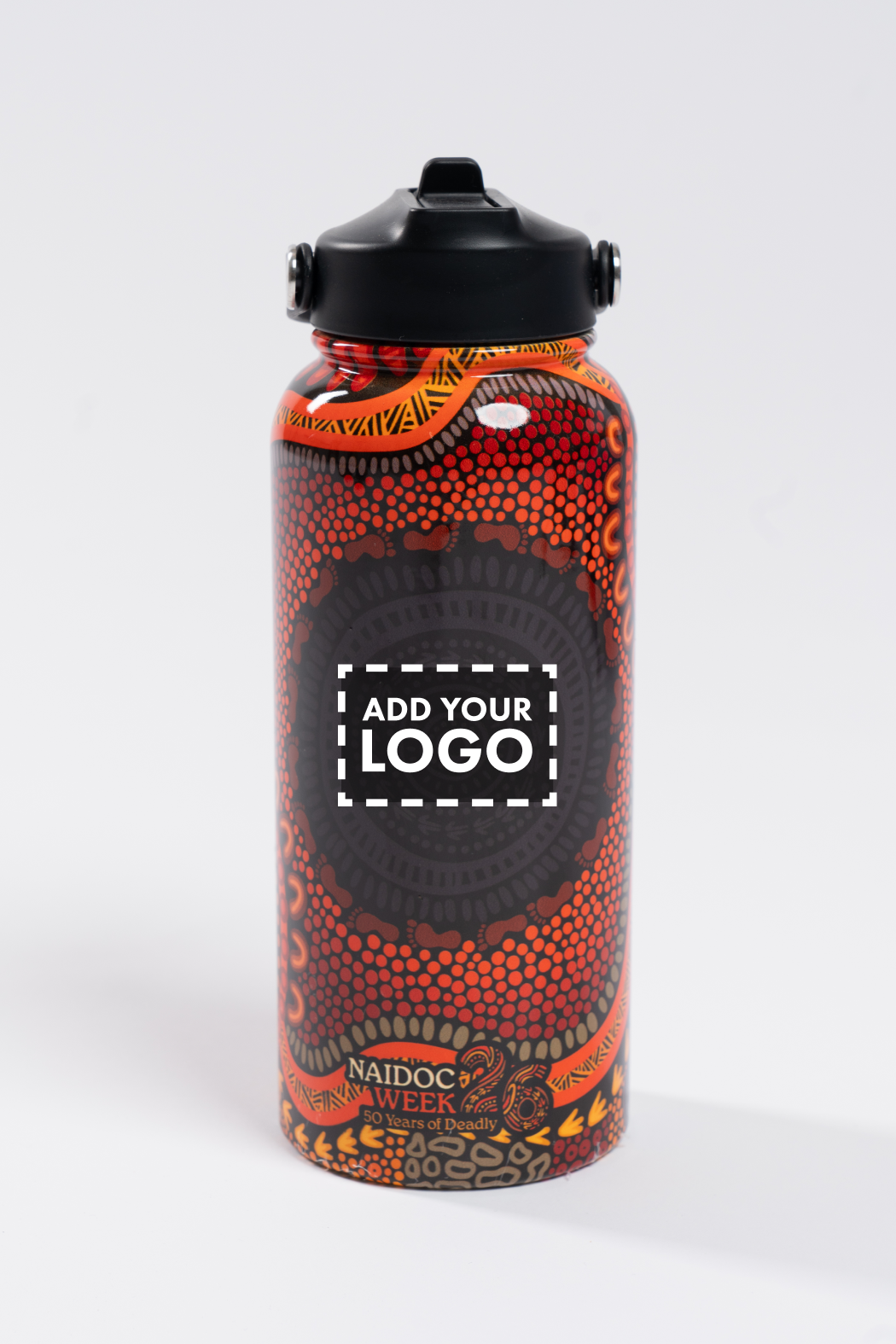 50 Years of Deadly NAIDOC 2026 1L Insulated Stainless Steel Drink Bottle with Handle