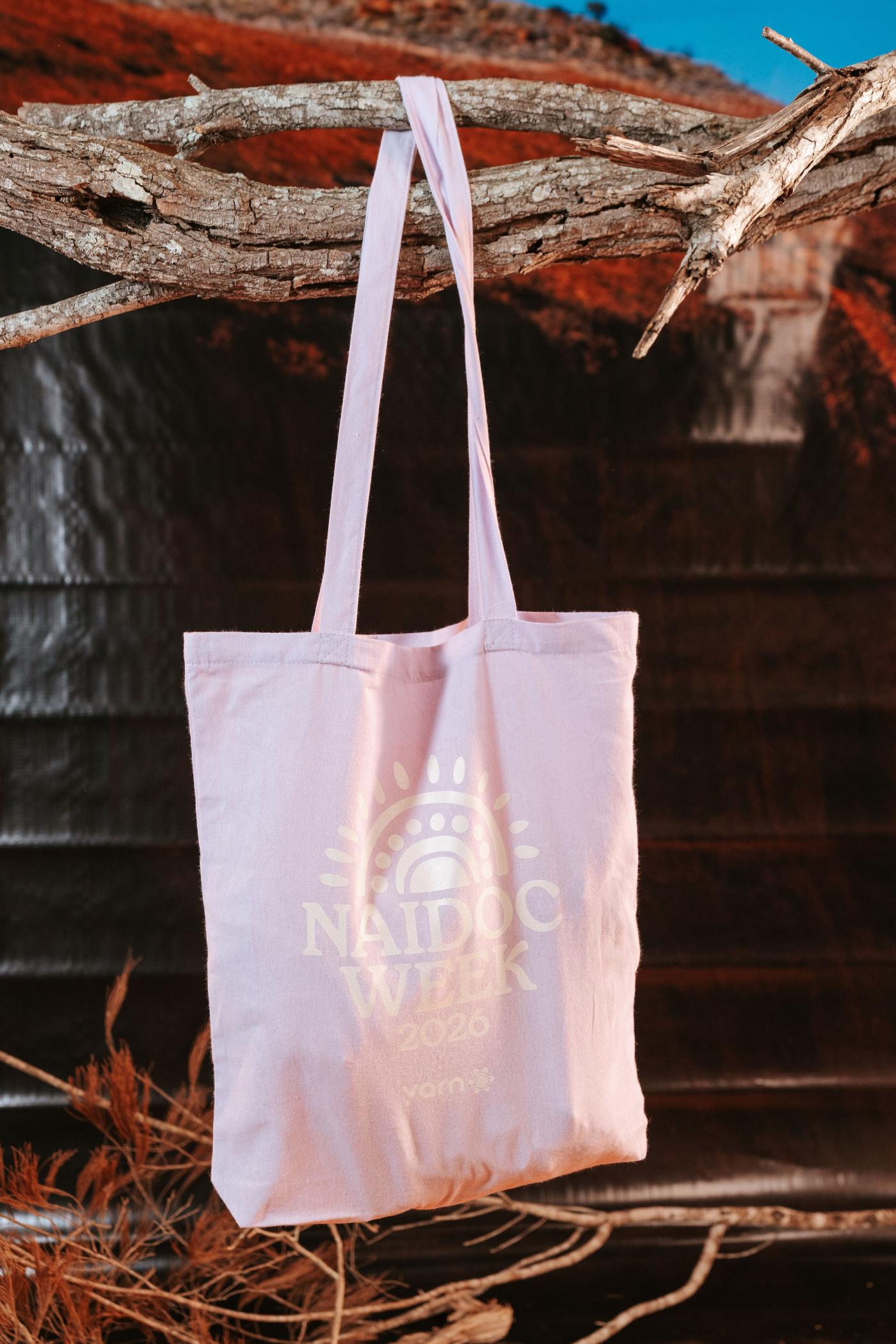 Core NAIDOC Week 2026 Lilac Long Handle Cotton Tote Bag