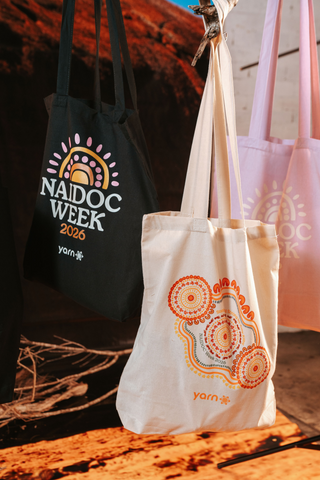 Core NAIDOC Week 2026 Lilac Long Handle Cotton Tote Bag