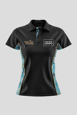 Moorditj Koorliny (Strong Journey) NAIDOC 2026 Black Bamboo (Simpson) Polo Shirt