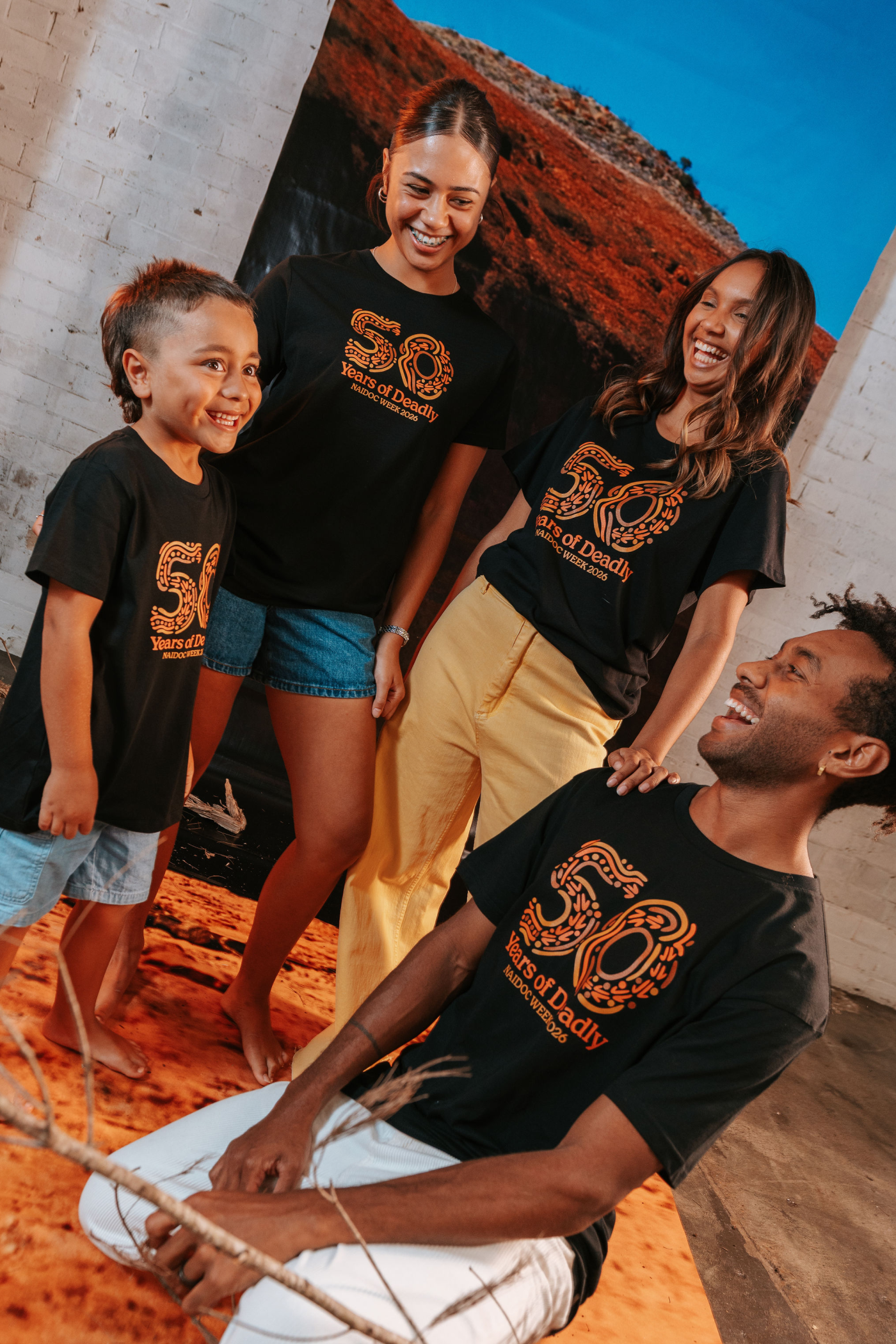 50 Years of Deadly NAIDOC Week 2026 Black Cotton Crew Neck Women