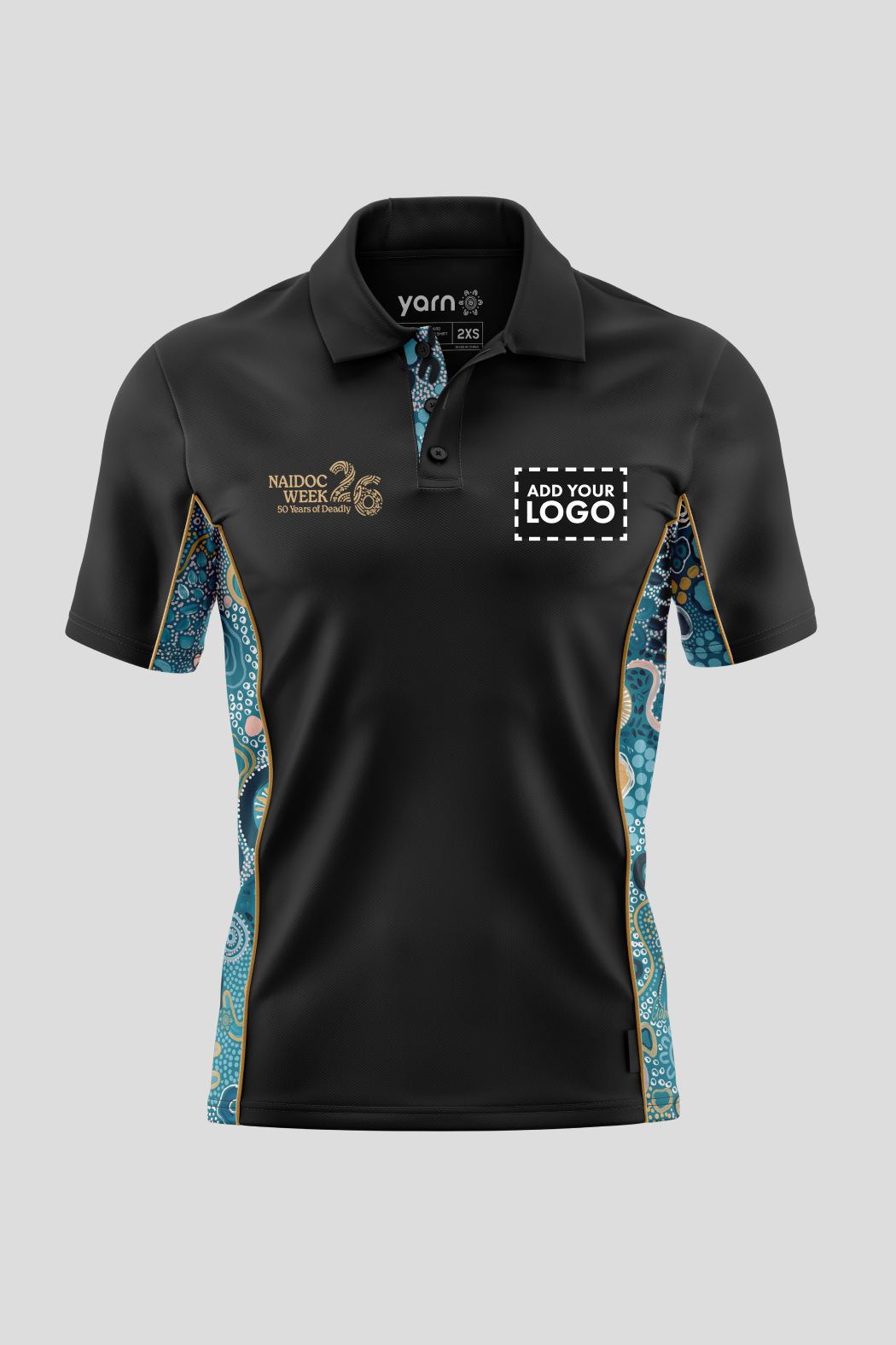 Moorditj Koorliny (Strong Journey) NAIDOC 2026 Black Bamboo (Simpson) Polo Shirt
