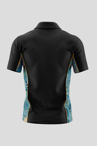 Moorditj Koorliny (Strong Journey) NAIDOC 2026 Black Bamboo (Simpson) Polo Shirt