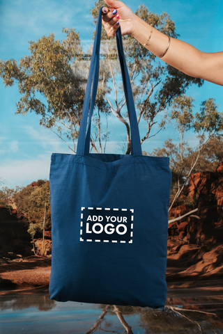 An Abundance Of Culture NAIDOC Week 2026 Tote Bag Dark Blue Long Handle Cotton Tote Bag
