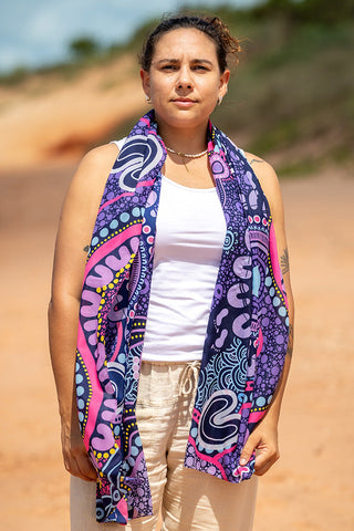 Muru To Our Biriwal (Pathway To Our Future) Rectangle Chiffon Scarf - Ready Stock