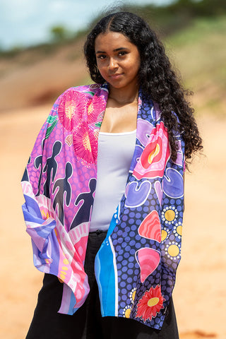 Thriving Together Rectangle Chiffon Scarf - Ready Stock