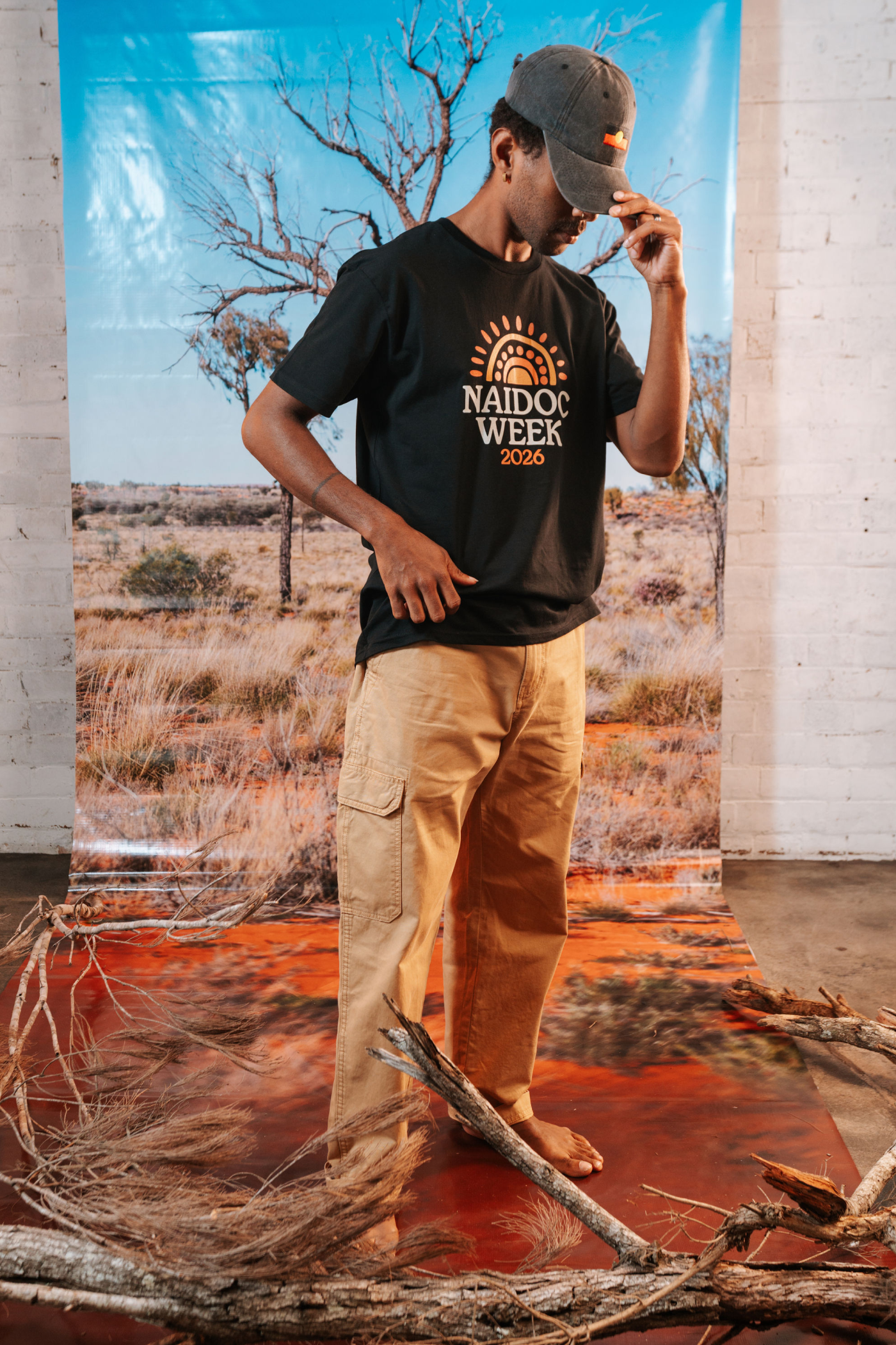 Core NAIDOC Week 2026 Black Cotton Crew Neck T-Shirt