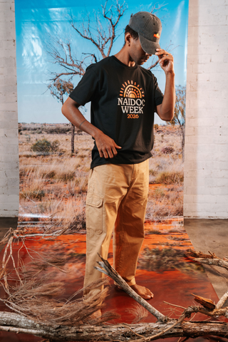 Core NAIDOC Week 2026 Black Cotton Crew Neck T-Shirt